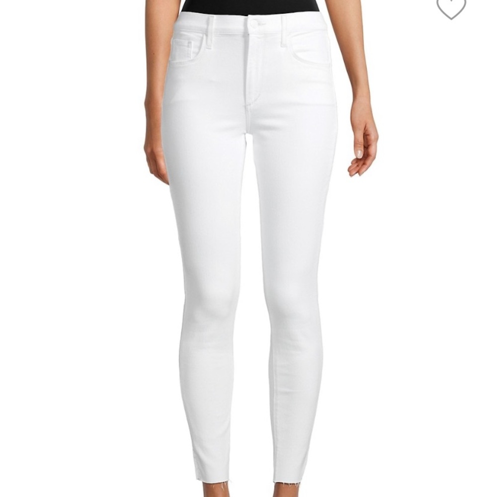 Joe’s white high rise skinny ankle jeans size 30